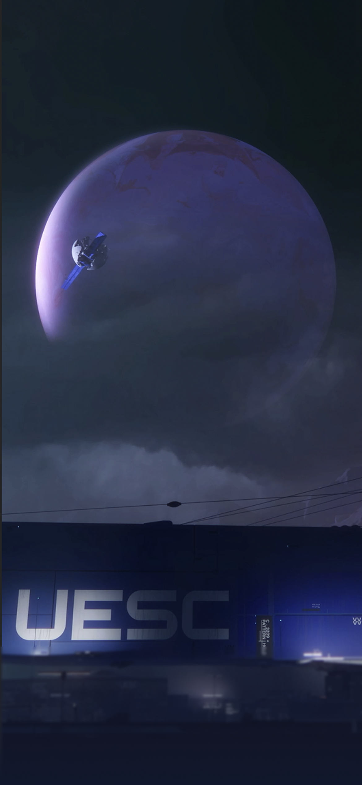 Das UESC-Marathon-Schiff schwebt über Tau Ceti IV